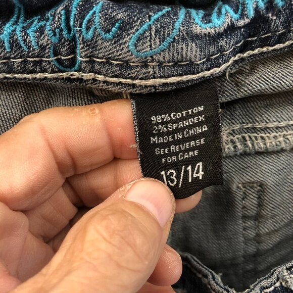 Ariya Jeans Womens Capri Jeans Size 13/14 Blue Denim Casual Cuffed Classic Y2K - Picture 4 of 13